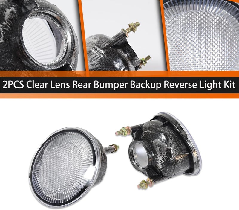 ADIIL For 1998-2005 VW Beetle 2PCS Clear Lens Rear Bumper Backup Reverse Light Kit - Image 3